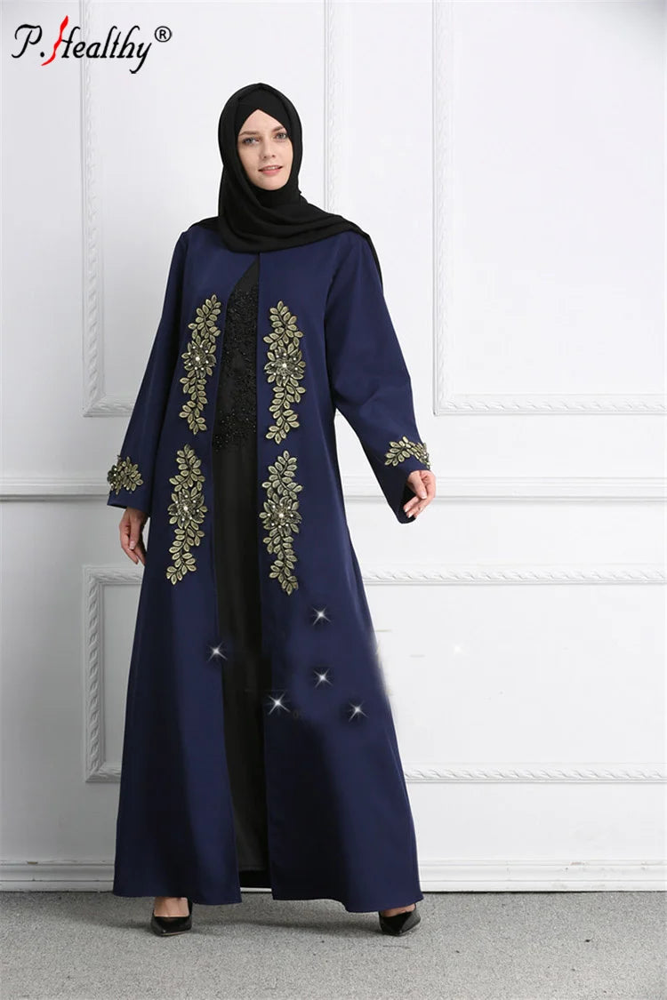 Robe Phealthy Grande Taille Broderie Perles Luxe — Nouvelle Collection
