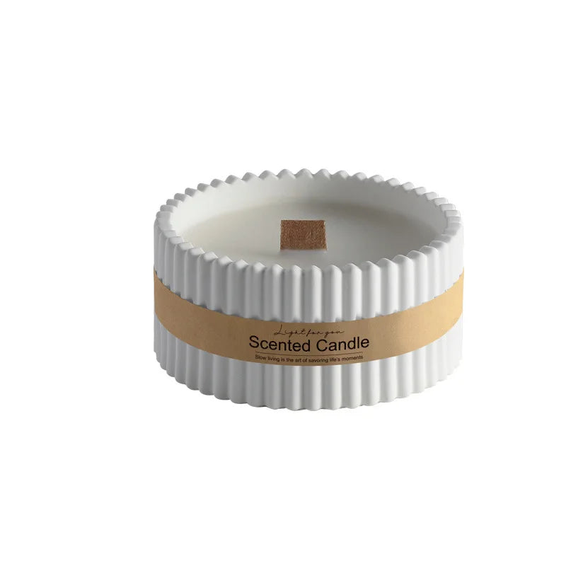 Bougie Parfumée Artisanale en Pot Céramique | Cire de Soja | Déco Luxe