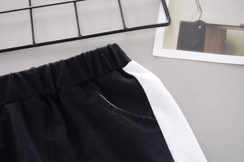 Ensemble Enfant Veste + Pantalon — Coton Uni, Printemps Automne, Garçon Fille 2 Pièces