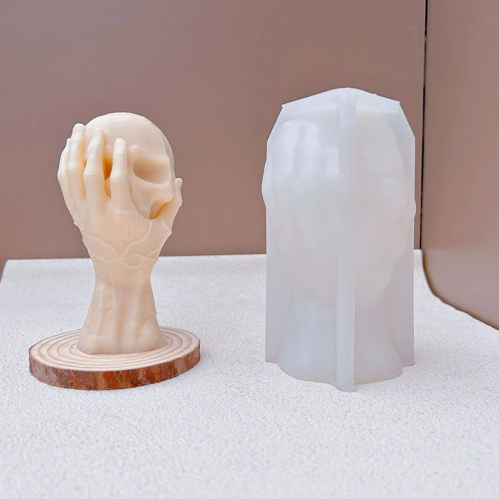Moule Silicone Tête de Mort Halloween | DIY Bougie, Savon & Aromathérapie | Grand Format