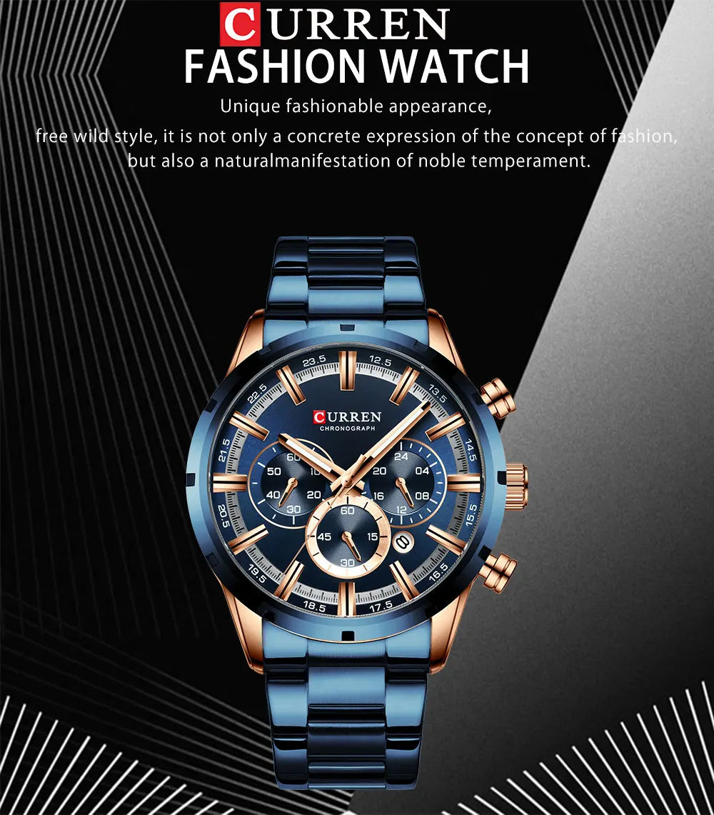 CURREN Montre Homme Alliage Fashion — Quartz Analogique, Style Tendance