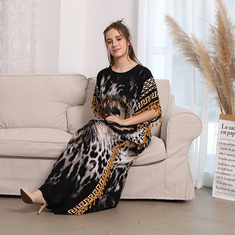 Robe Abaya Femme Musulmane Mode Dubai Été Kaftan Islamique — Vente en Gros