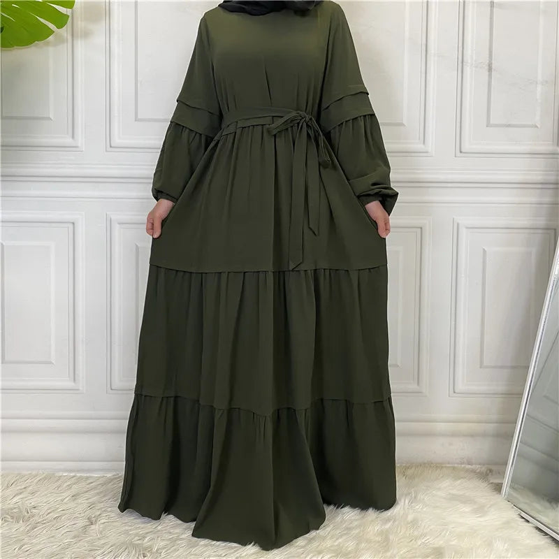 Robe Femme Musulmane Haute Qualité Élégante — Mode Hiver Ensembles Musulmans