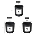 Bocaux en Verre Luxe pour Bougies | Couvercle Bambou | Noir Mat 9oz-16oz