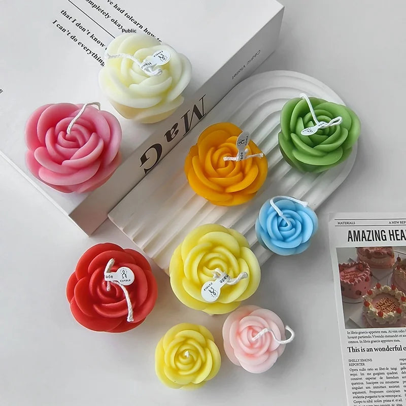 Moule Silicone Fleurs Aromathérapie | DIY Bougie & Gâteau | Saint-Valentin