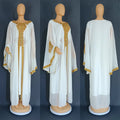 Robe Africaine Femme Dashiki Kaftan Élégante — Abaya Dubai Boubou Ankara