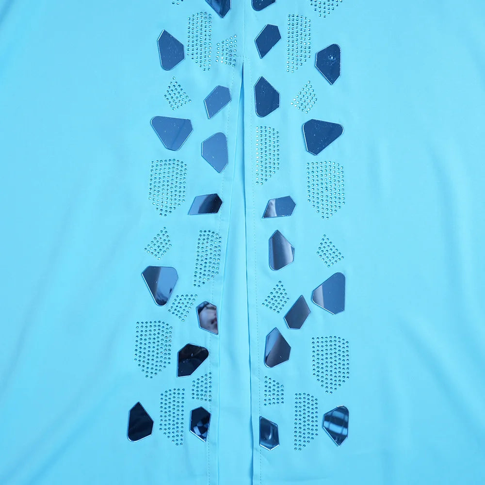 Robe Africaine Femme Grande Taille Broderie Longue — Boubou Dashiki Ankara Abaya
