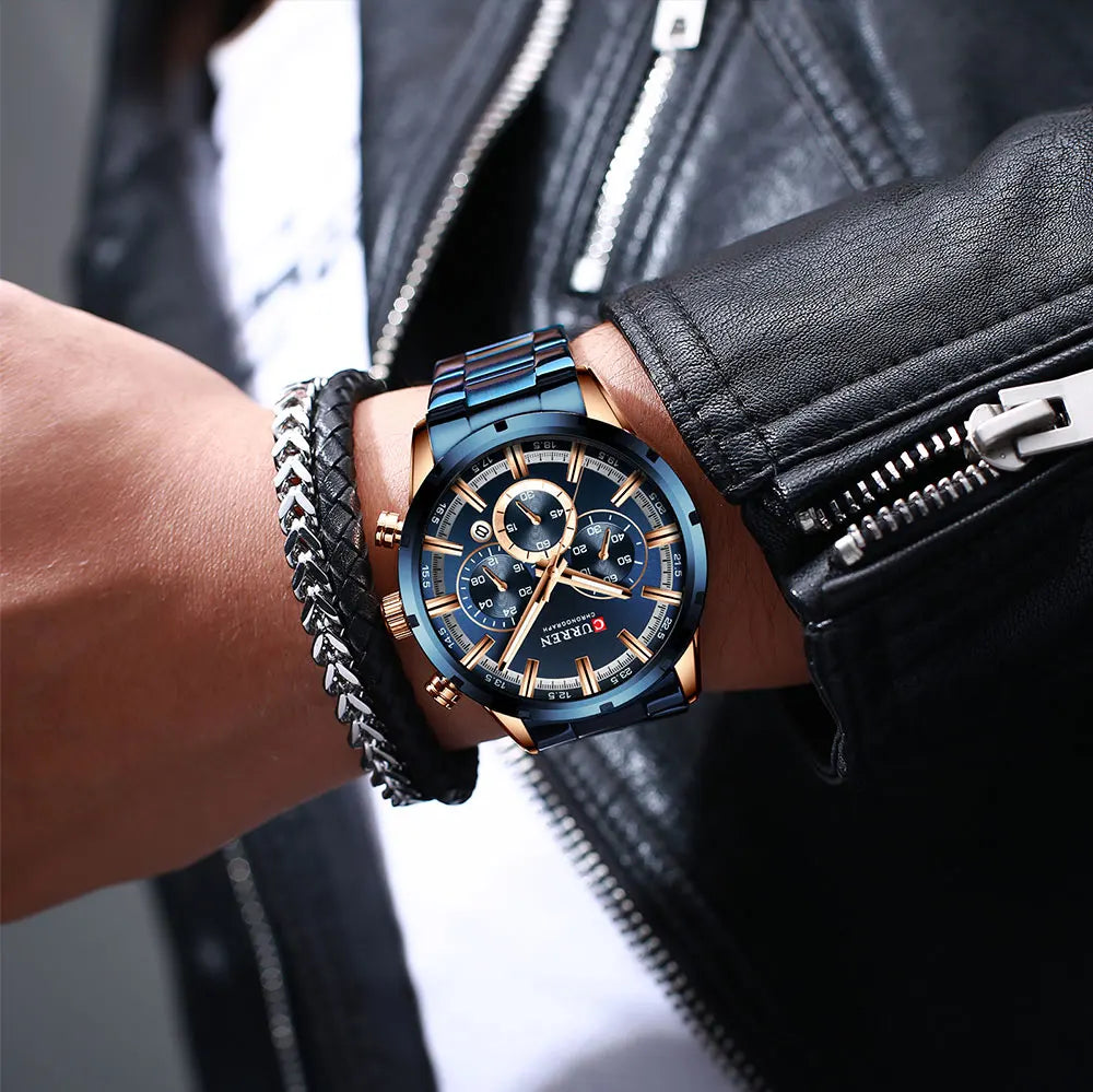CURREN Montre Homme Alliage Fashion — Quartz Analogique, Style Tendance
