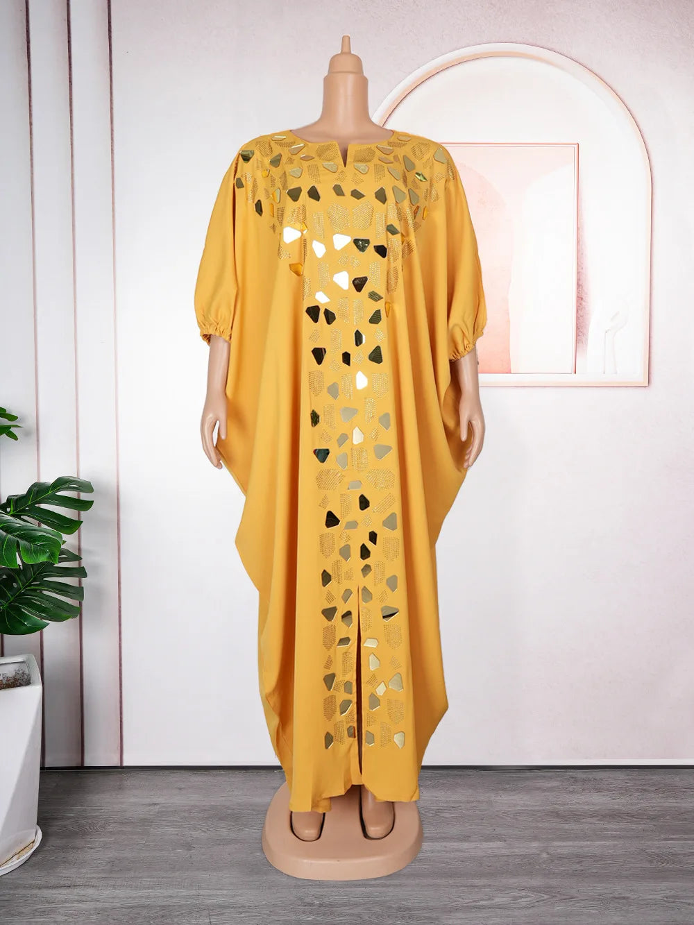 Robe Africaine Femme Grande Taille Broderie Longue — Boubou Dashiki Ankara Abaya
