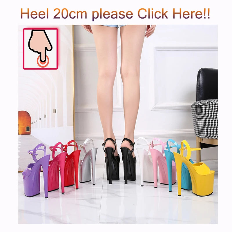 Sandales Femme Talon Fin Colorful — Plateforme, Bout Poisson, Sexy Talon Rouge
