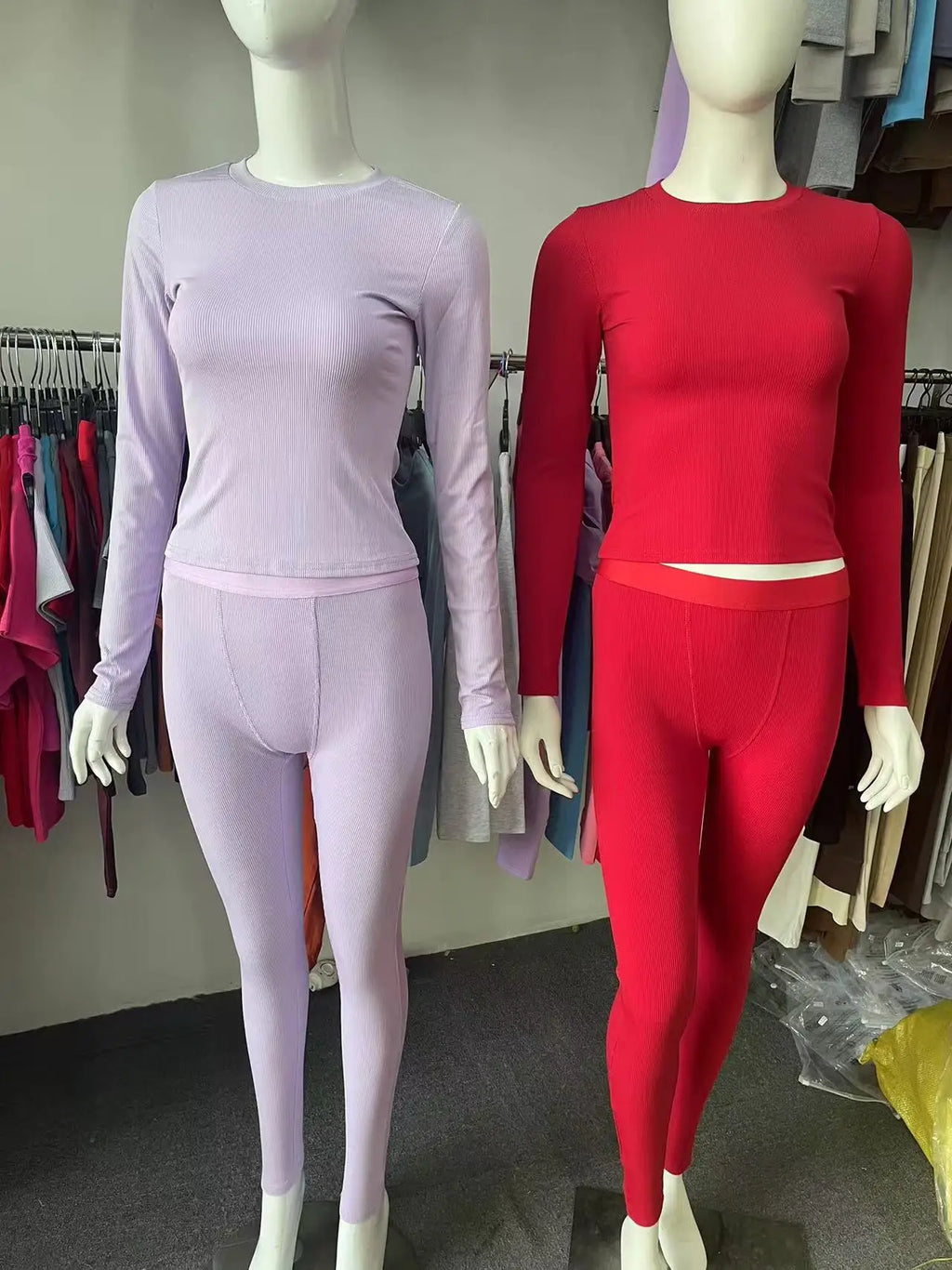 Ensemble Loungewear Femme 2 Pièces Manches Longues Respirant — Tenue Maison