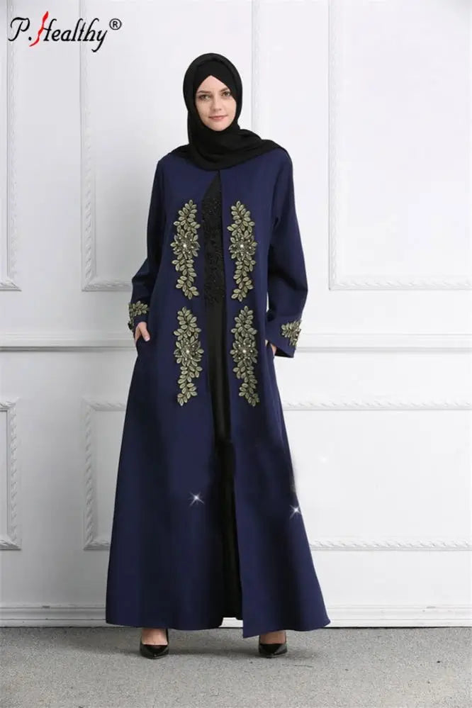 Robe Phealthy Grande Taille Broderie Perles Luxe — Nouvelle Collection