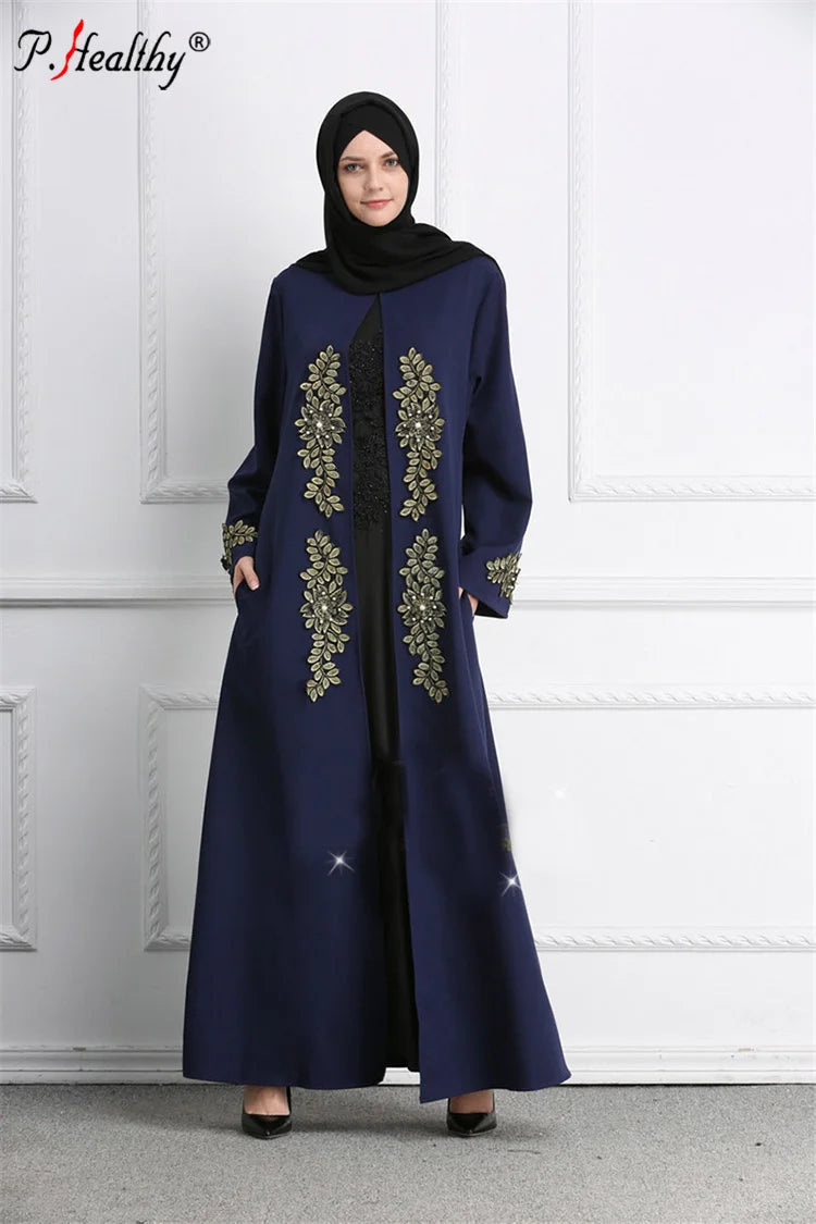 Robe Phealthy Grande Taille Broderie Perles Luxe — Nouvelle Collection