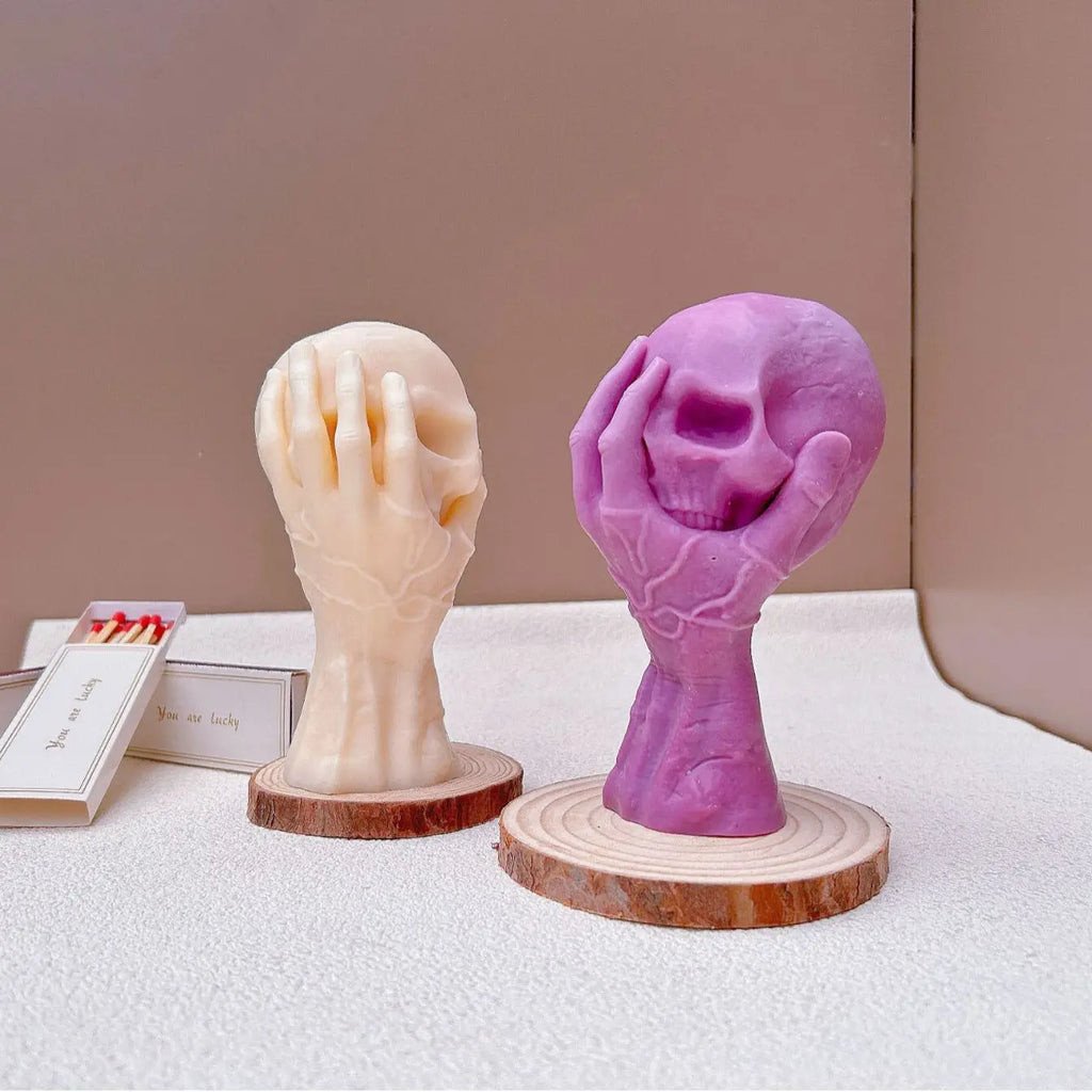 Moule Silicone Tête de Mort Halloween | DIY Bougie, Savon & Aromathérapie | Grand Format