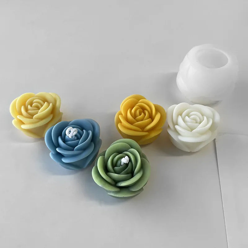 Moule Silicone Fleurs Aromathérapie | DIY Bougie & Gâteau | Saint-Valentin
