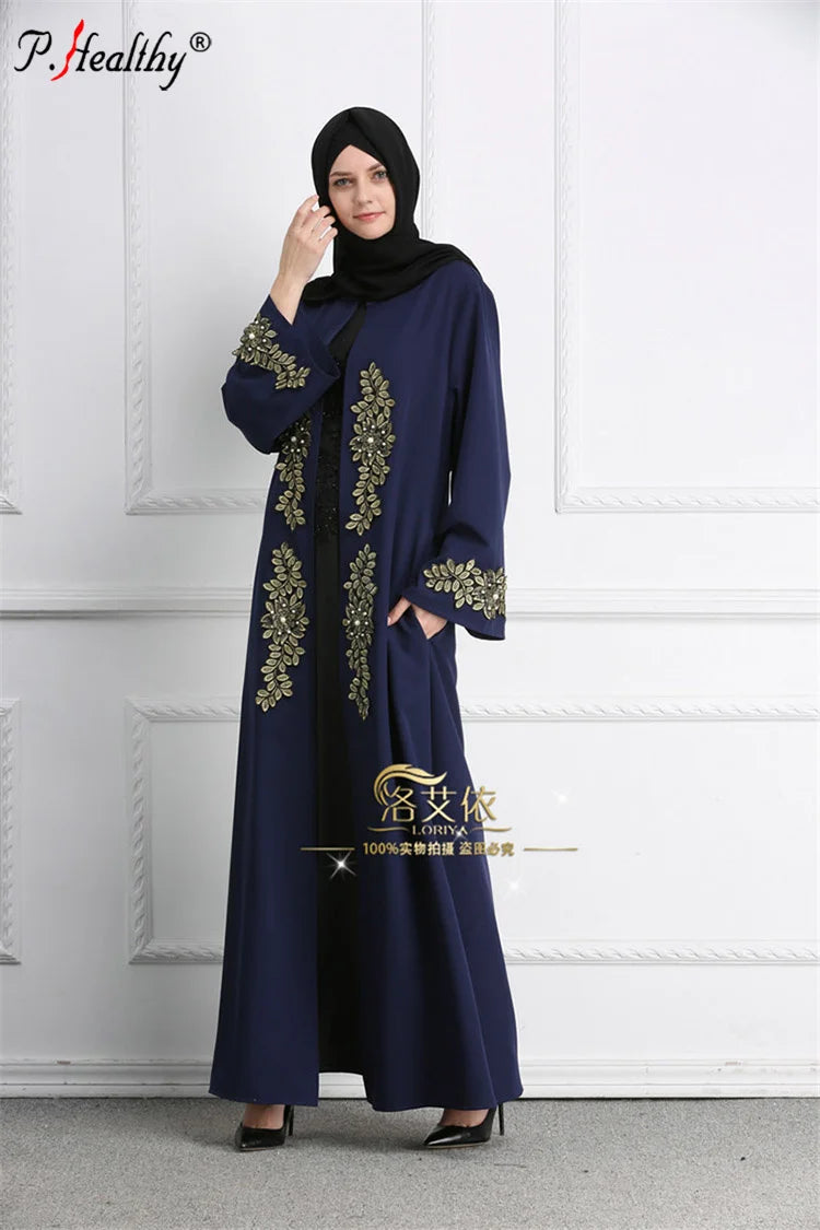 Robe Phealthy Grande Taille Broderie Perles Luxe — Nouvelle Collection