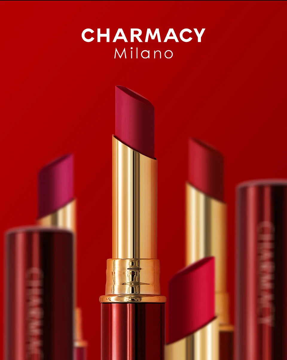 Rouge à Lèvres Velours Mat CHARMACY 16 Couleurs — Waterproof Longue Tenue