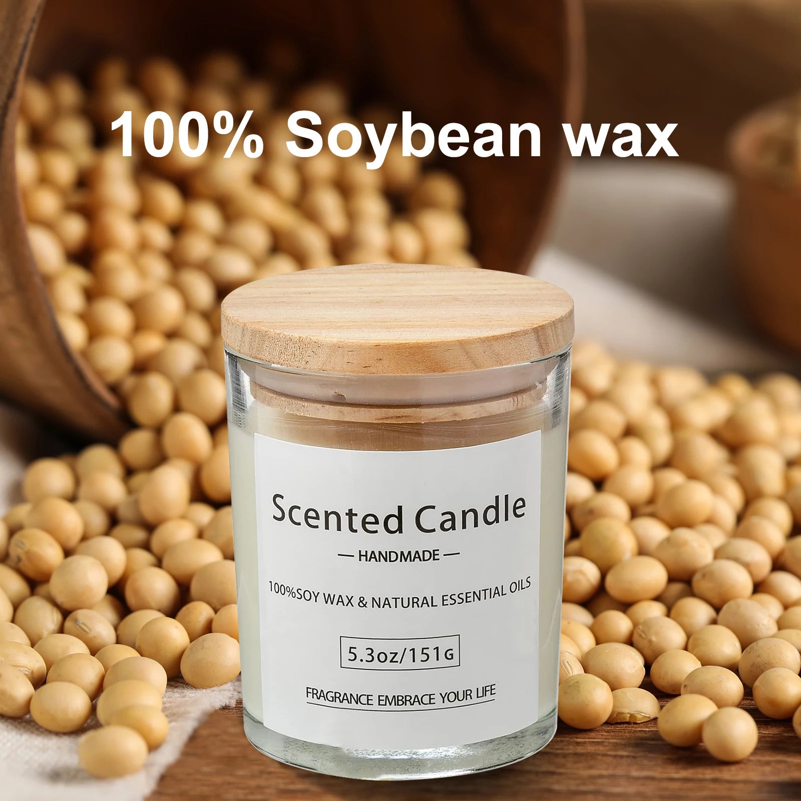 Bougies Parfumées Luxe Cire de Soja | Coffret 2 Pièces | Grande Capacité