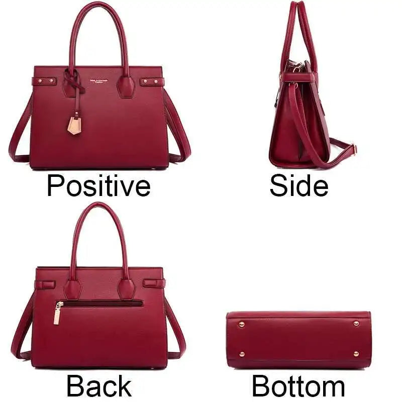 Sac à Main Femme Cuir PU — Satchel Élégant Grande Marque, Bandoulière Épaule