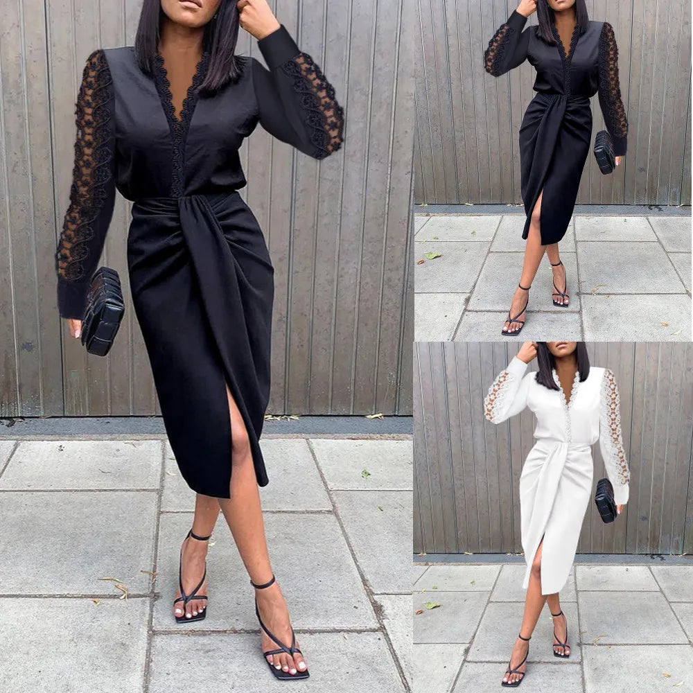 Robe Chemise Femme Col Rabattu Manches Courtes — Boutons, Plage & Vacances Été