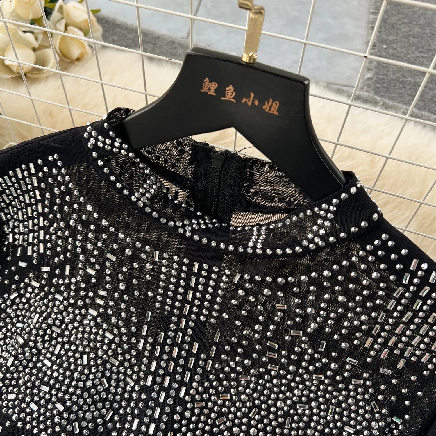 Ensemble Femme Manches Longues Sequins & Franges — Jupe Longue Tendance 2024