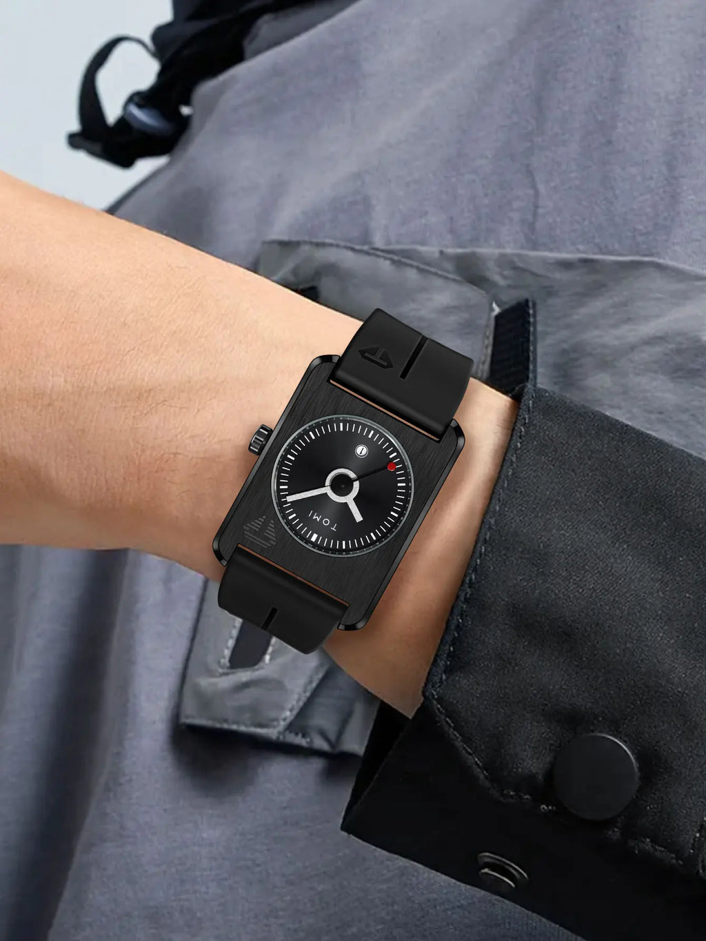 Montre Homme Fashion Quartz — Petit Cadran Carré, Boucle Magnétique, Casual Léger
