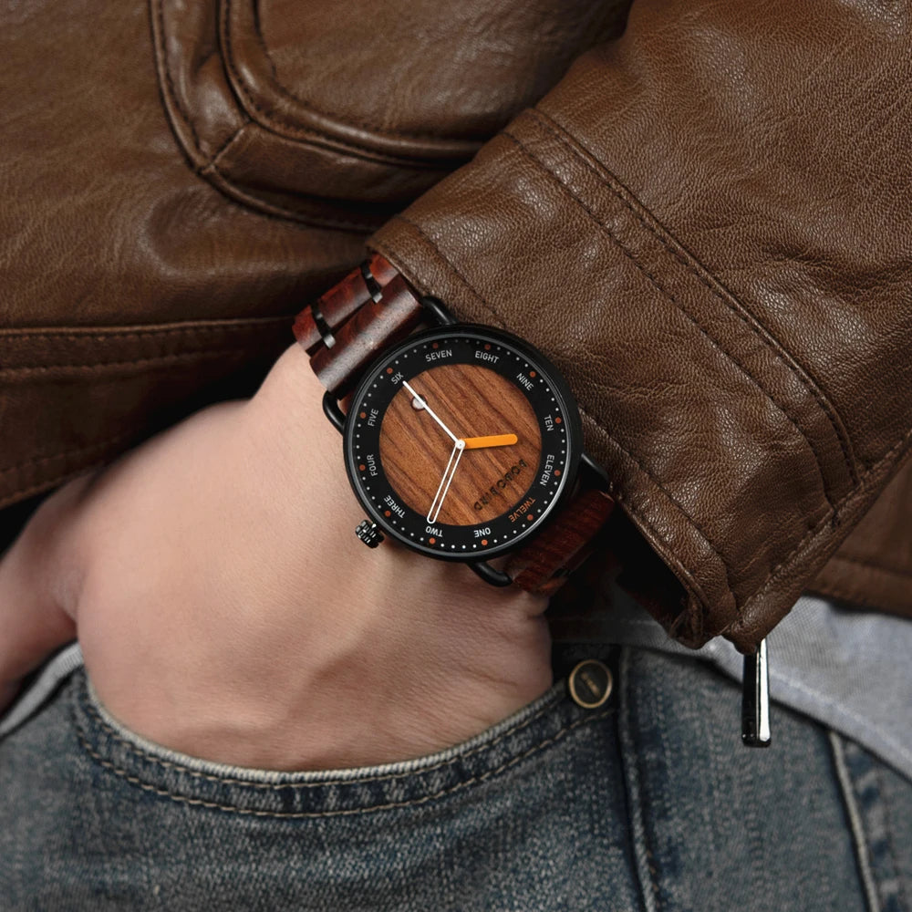 BOBO BIRD Montre Homme Bois Quartz — Casual, Cadeau Unique, Livraison Directe