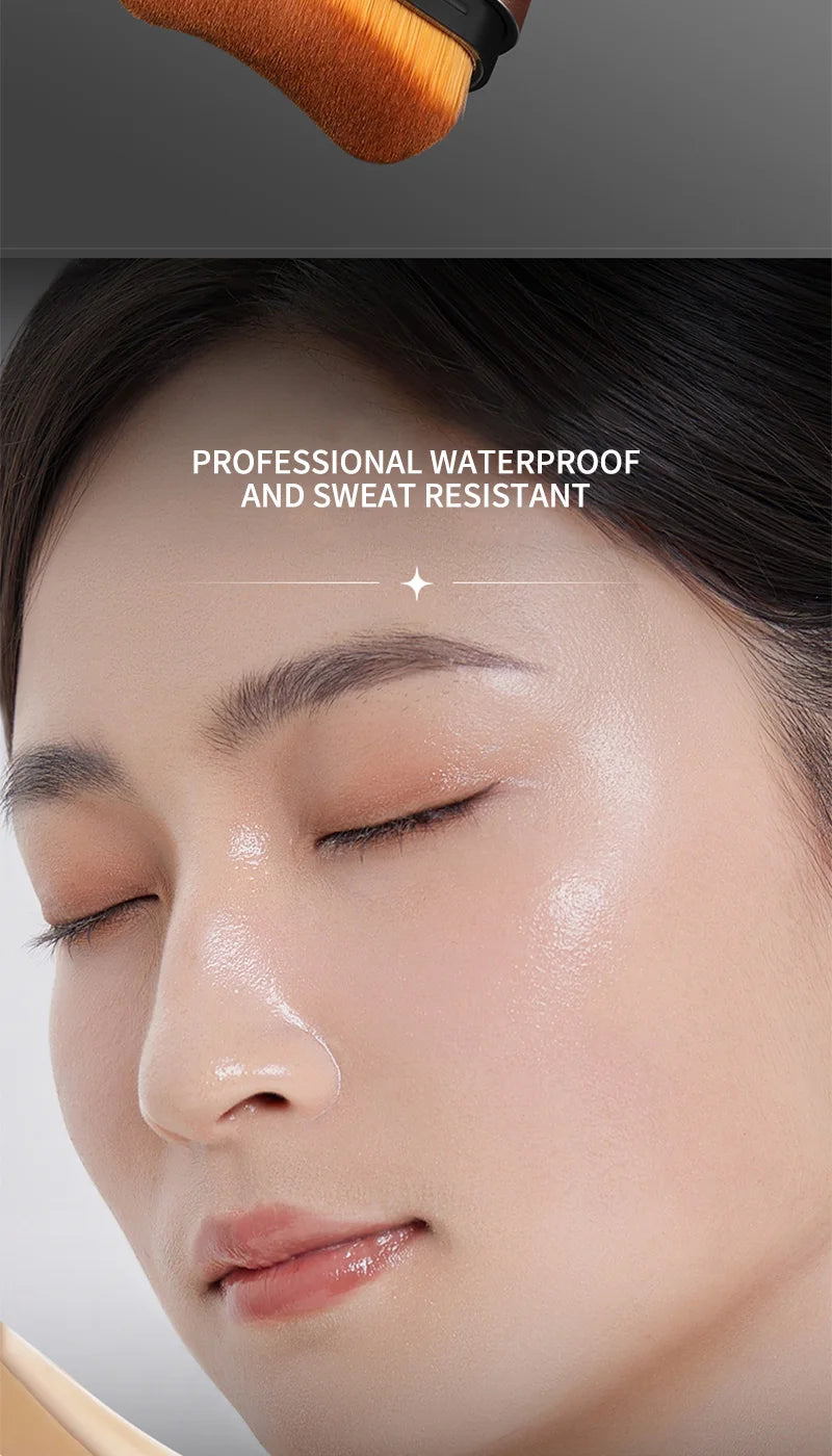 Fond de Teint Hydratant Léger Double Tête Rotatif Waterproof — Avec Pinceau Intégré