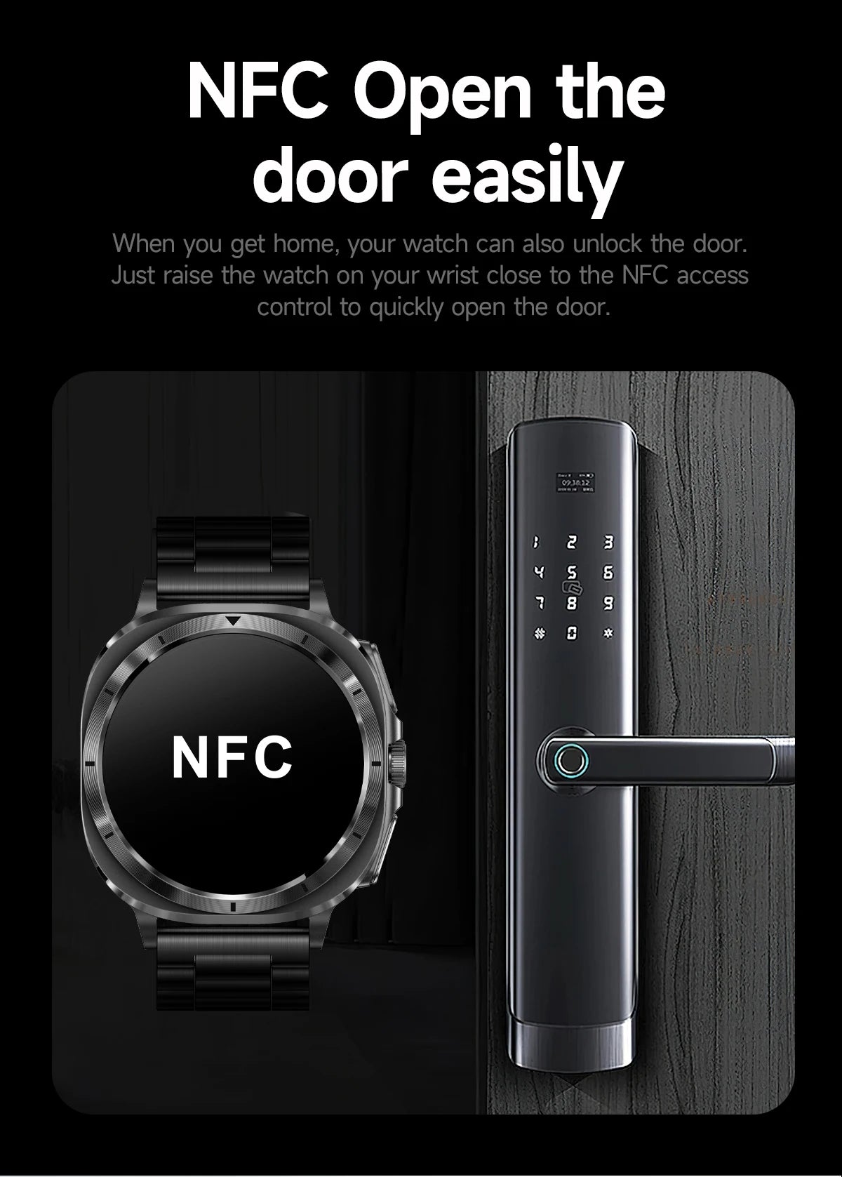 Montre Connectée Santé ECG Laser 2025 — Tension Artérielle, Acide Urique, NFC, Appels