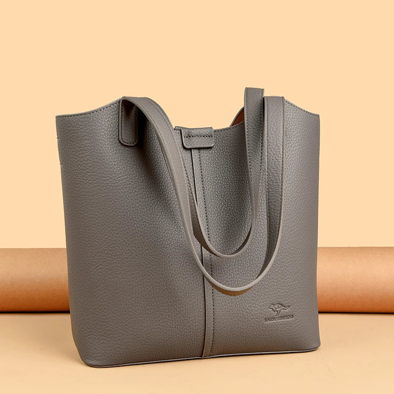 Sac À Main Femme PU Cuir Carré — Grand Tote Épaule, Bandoulière Fashion