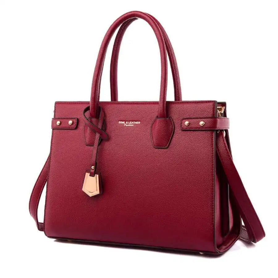 Sac à Main Femme Cuir PU — Satchel Élégant Grande Marque, Bandoulière Épaule