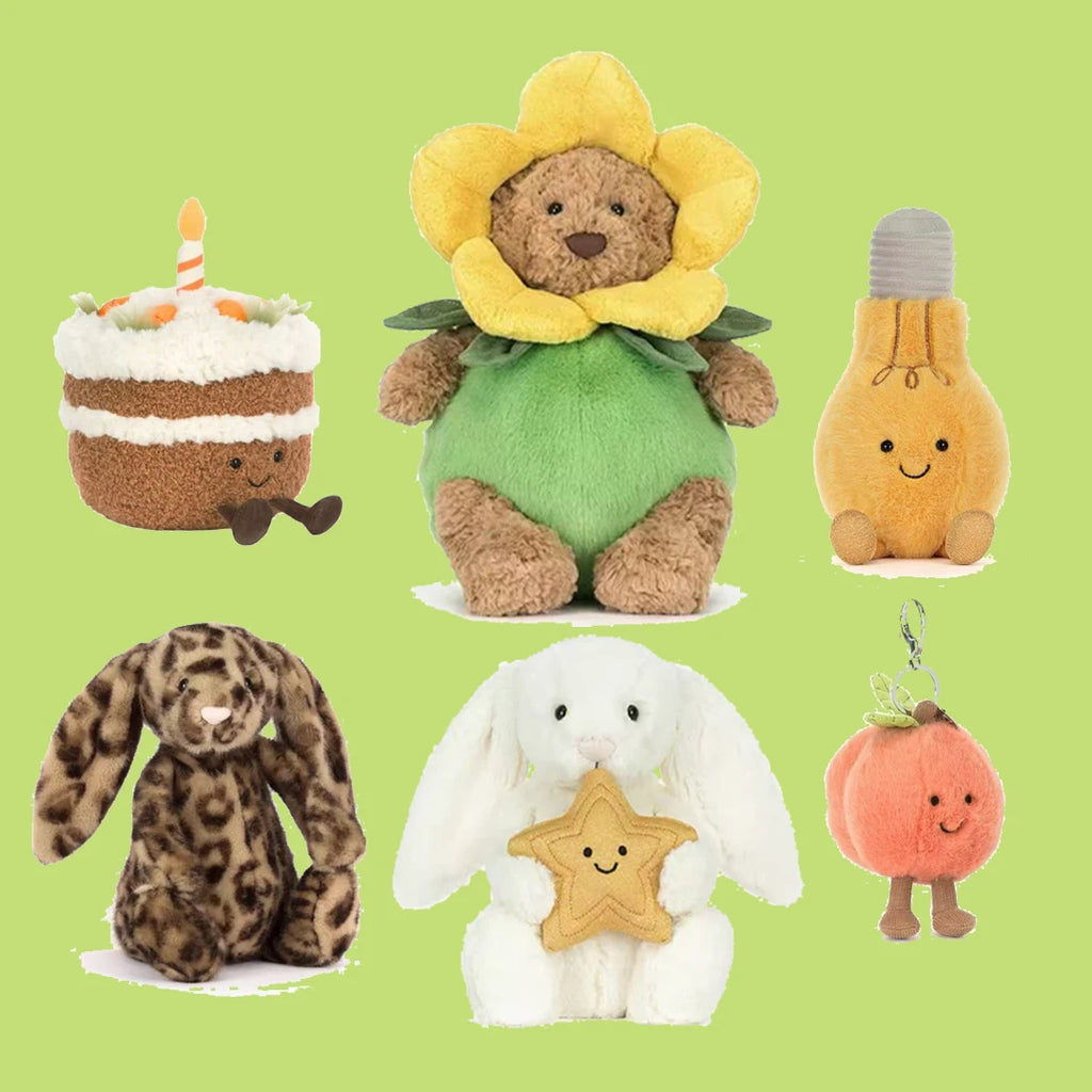 Peluche Lapin Bonnie — Collection Printemps Limitée, Ours Barcelona, Fleur Narcisse, Série Zhizhen