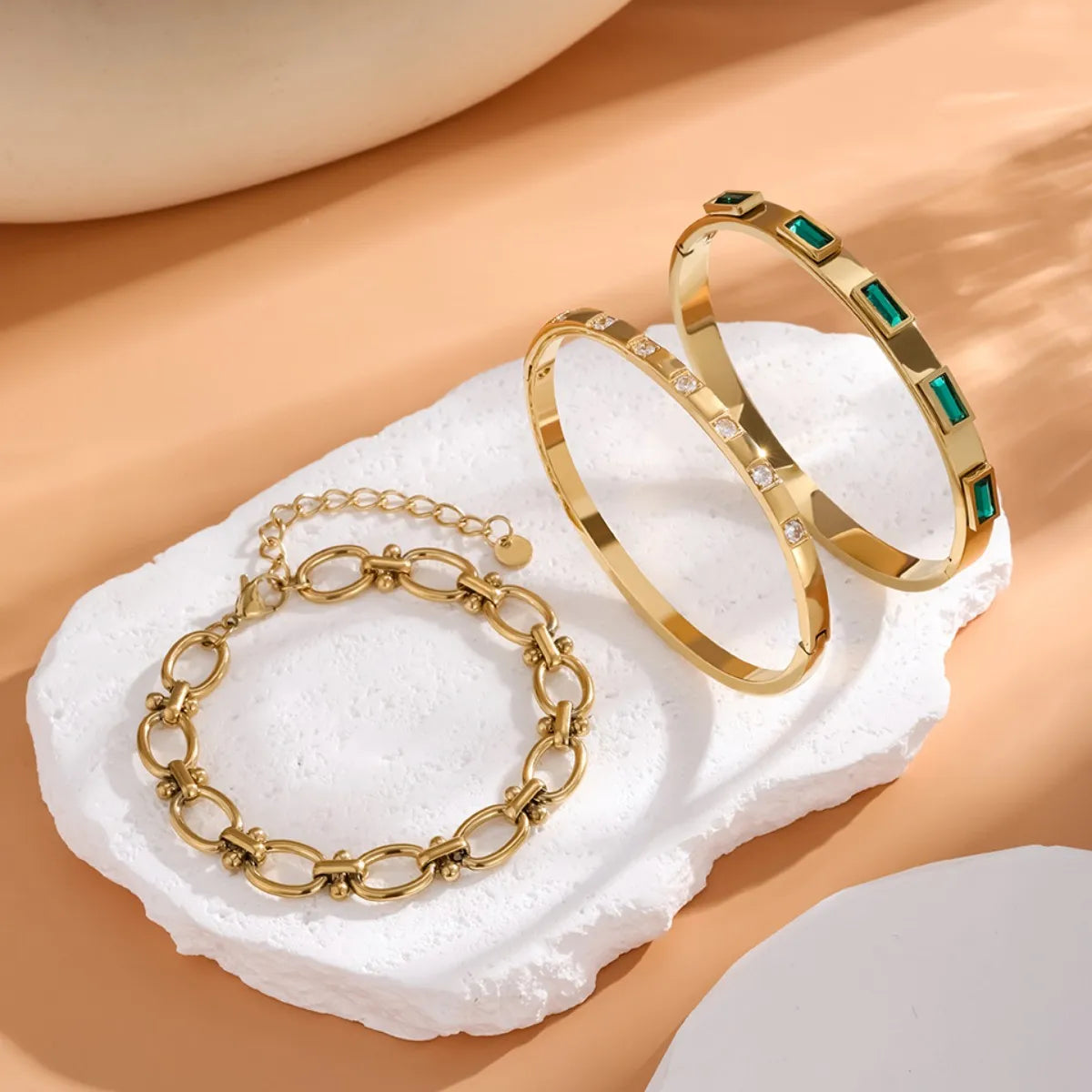 ZAKOL Bracelet Femme Zircon Or 18K Acier — Imperméable, Cadeau Bijou Mode