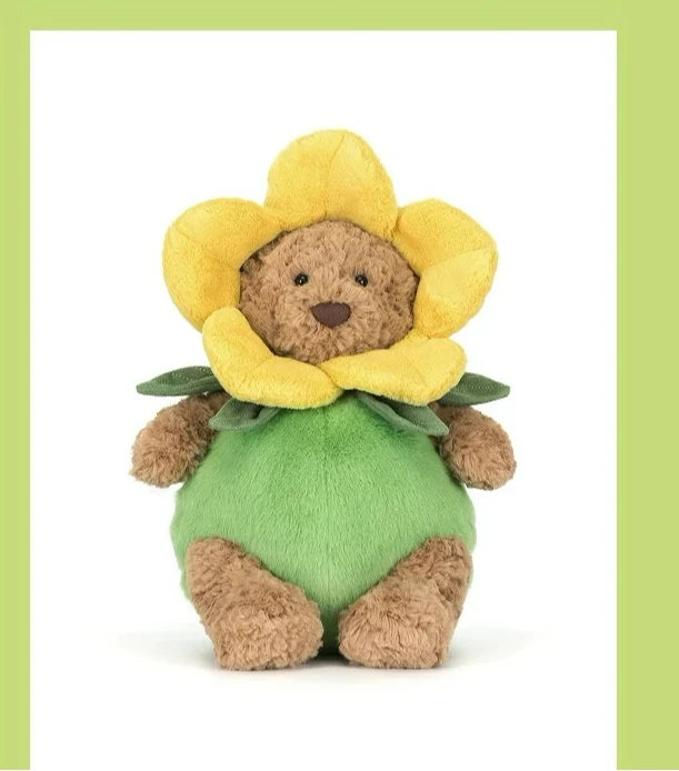 Peluche Lapin Bonnie — Collection Printemps Limitée, Ours Barcelona, Fleur Narcisse, Série Zhizhen