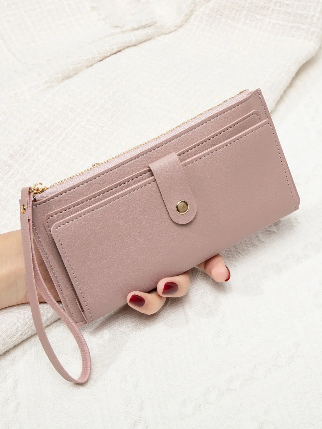 Porte-Monnaie Ultra-Fin Cuir PU Femme — Multifonction, Porte-Cartes Long Pratique