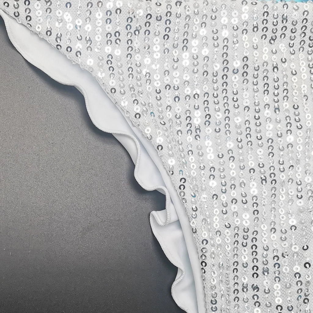 Bikini Paillettes Halter Sexy — Sequins Brillants, Maillot de Bain Femme Plage