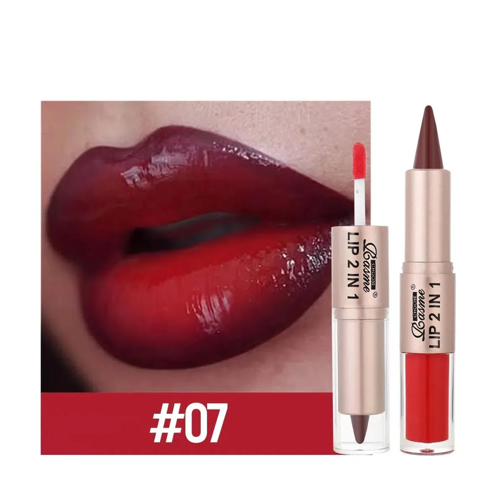 Crayon Contour Lèvres 2en1 Dégradé — Lip Liner Waterproof Mat & Gloss Miroir
