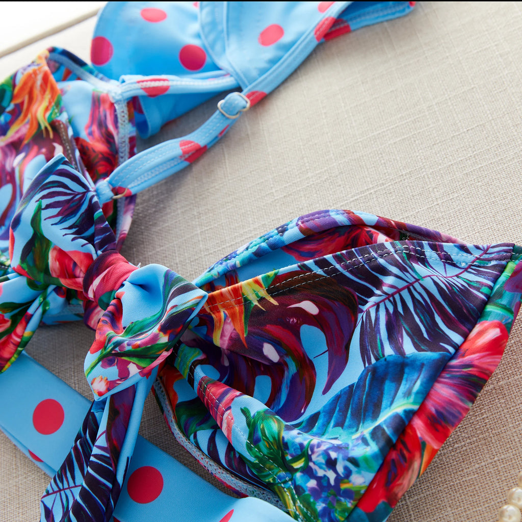 Bikini Taille Haute Bandage Floral 2026 — Volanté, Push Up, Bretelles Brésilien