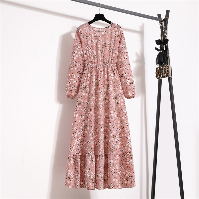 Robe Maxi Femme Été — Imprimé Floral Manches Longues Plage & Soirée