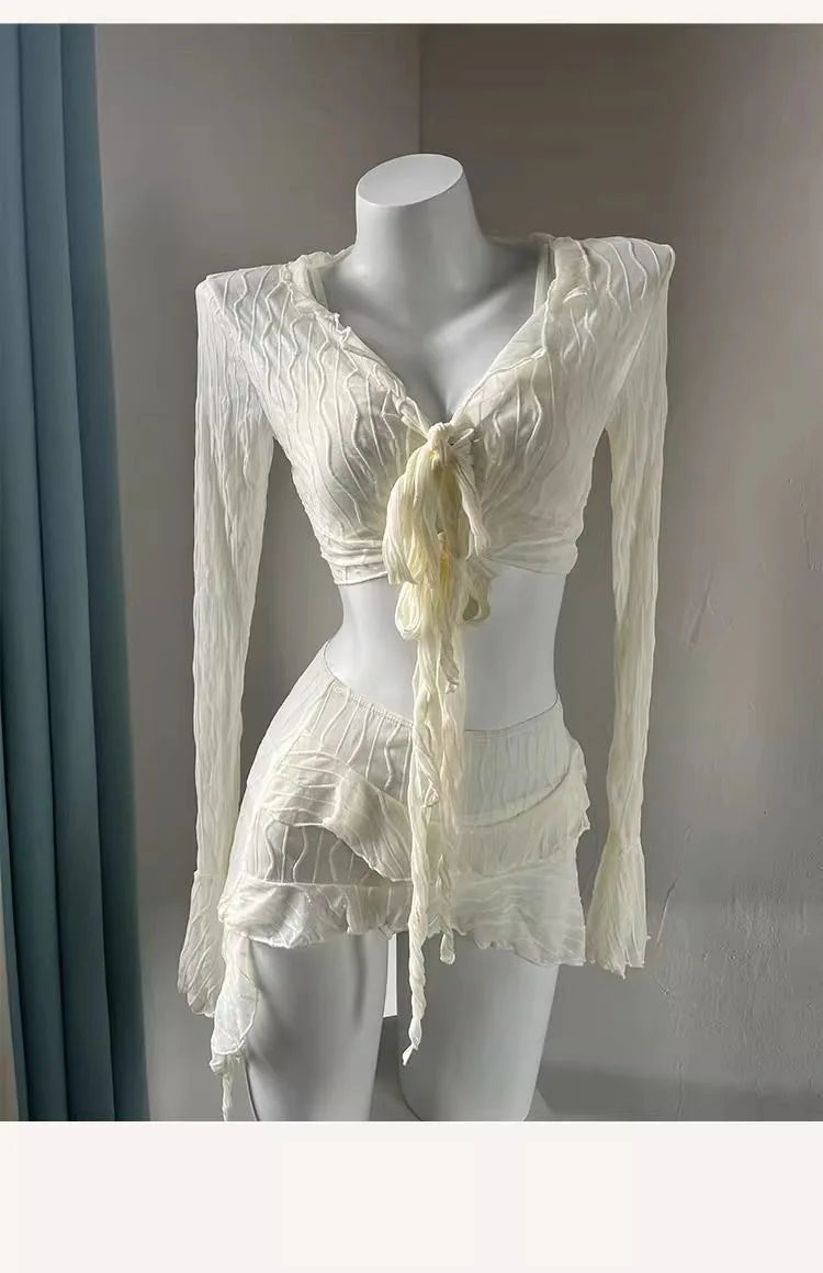 Bikini Femme 4 Pièces Couvrant — Maillot de Bain Amincissant, Plage & Source Chaude
