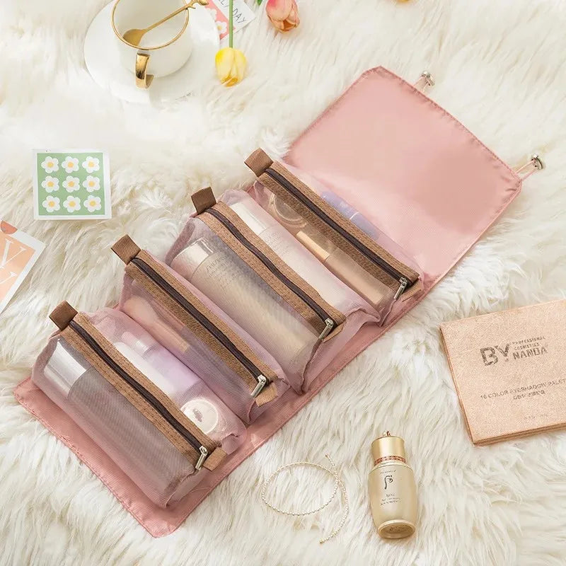 Trousse Cosmétique Détachable 4en1 Grande Capacité Voyage — Pliable