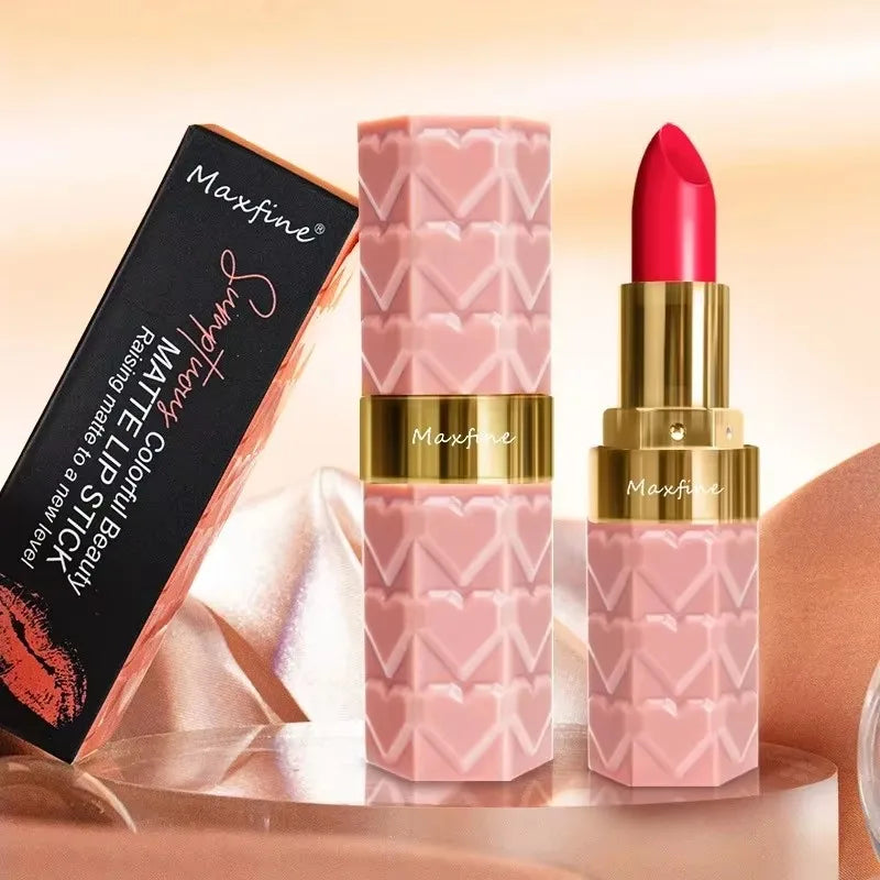 Rouge à Lèvres Mat Nude 4 Couleurs — Waterproof, Longue Tenue, Velours Sexy