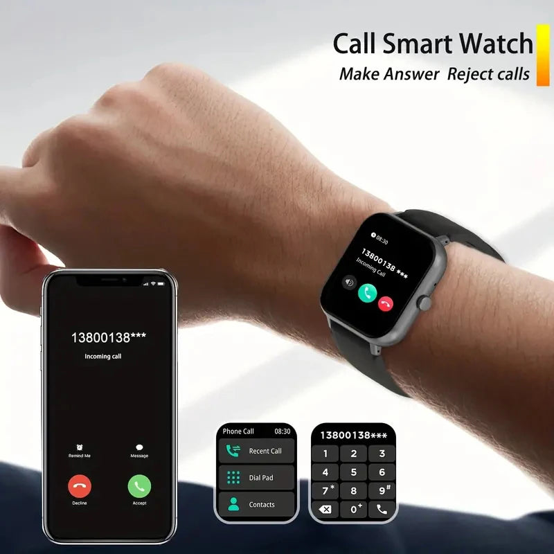 Montre Connectée Appels Sans Fil — Multi-Sport, Homme Femme, Compatible iPhone Android