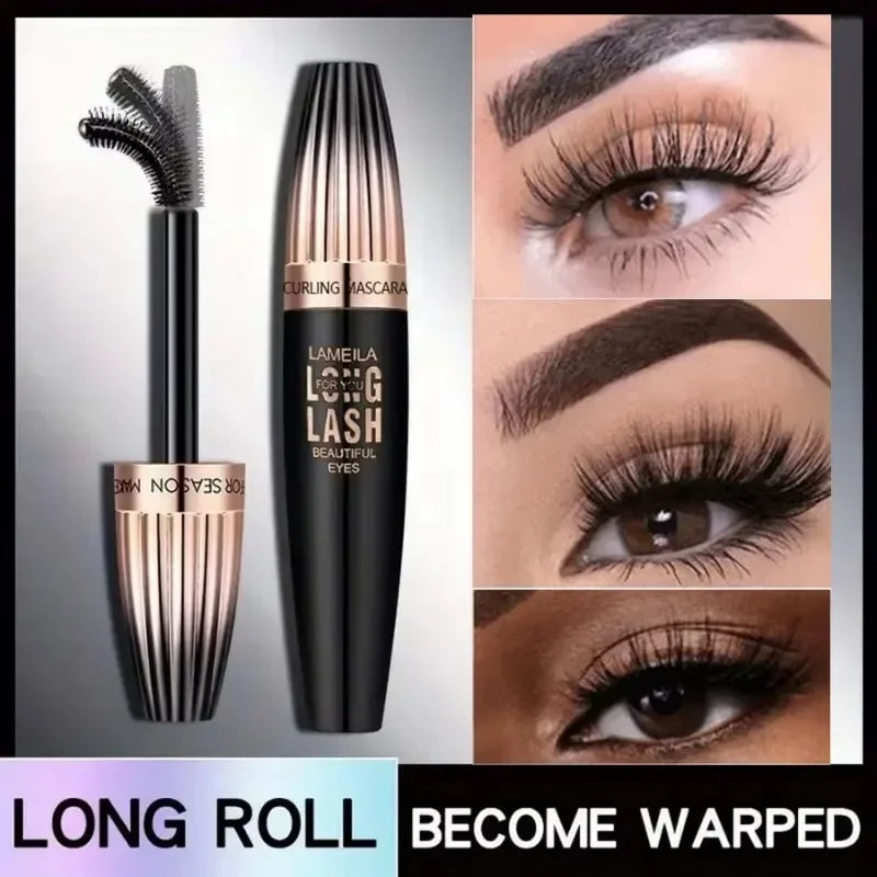 Mascara 4D Waterproof Longue Tenue Courbe Volume — Cils Denses et Allongeants