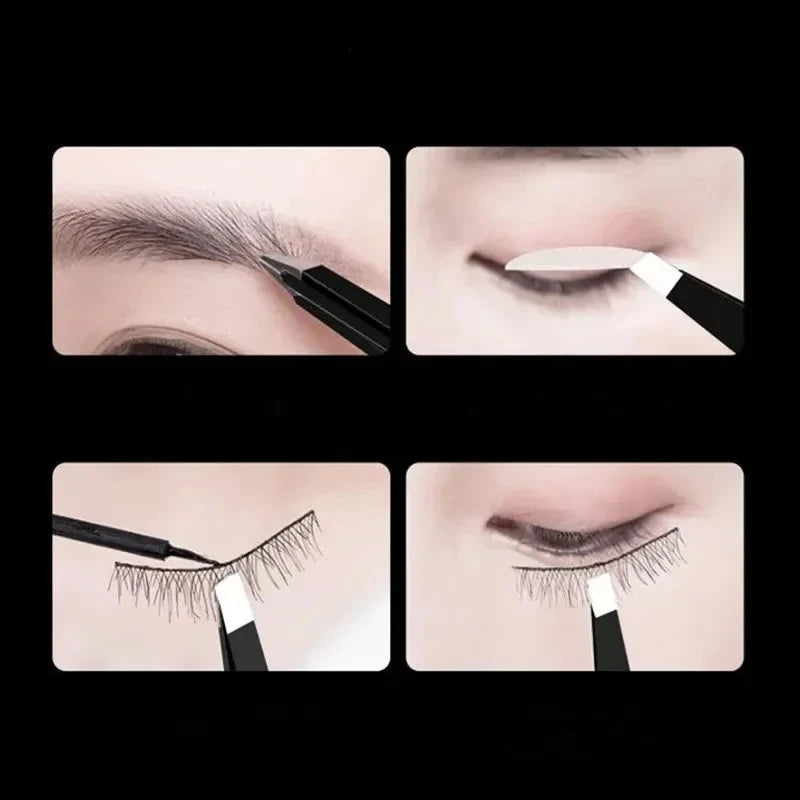 Pince à Sourcils Professionnelle 1/4 Pièces — Outil Maquillage & Épilation