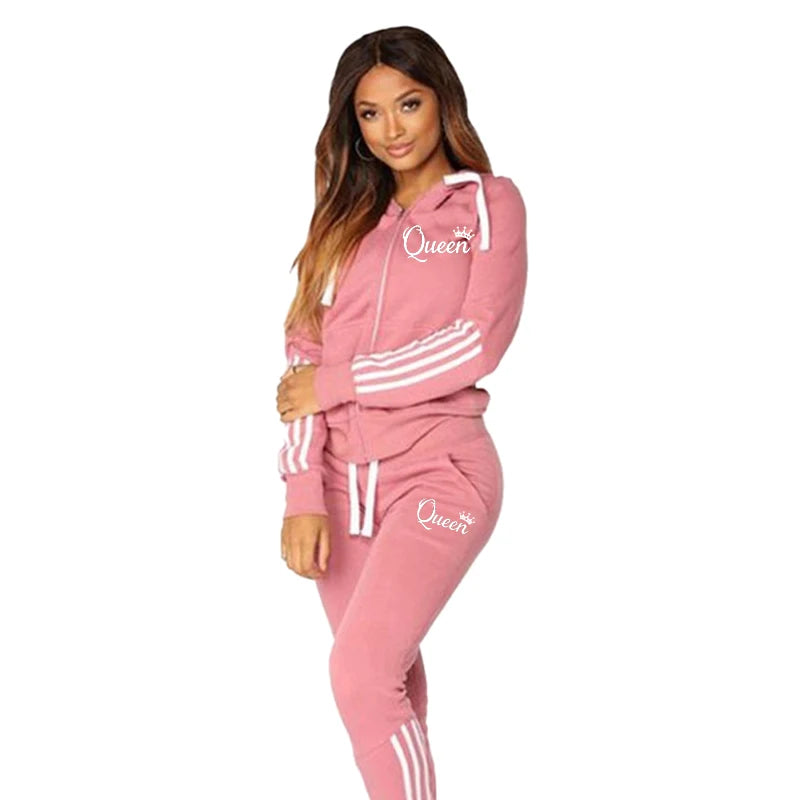 Ensemble Jogging Femme 2 Pièces — Sweat Zippé & Pantalon Sport