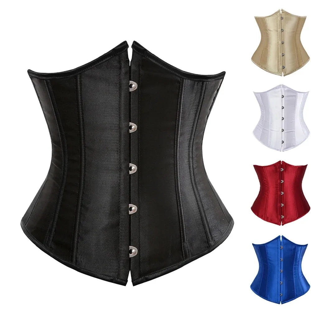 Corset Underbust Gainant Steampunk pour Femme – Laçage Amincissant