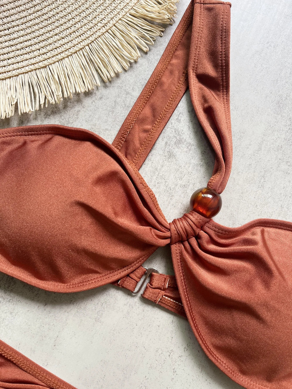 Bikini Taille Haute Filet Brésilien — 2 Pièces Sexy, Maillot de Bain Femme Été
