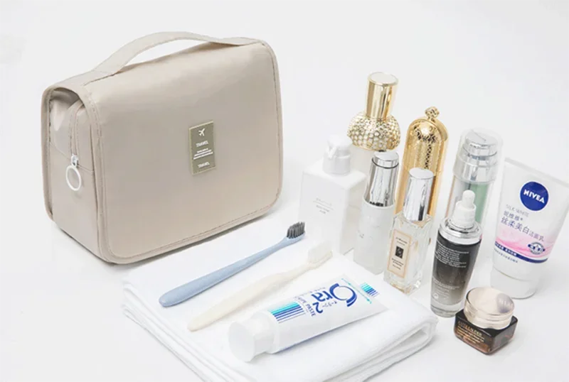 Trousse de Maquillage Voyage Imperméable — Organisateur Cosmétiques avec Crochet