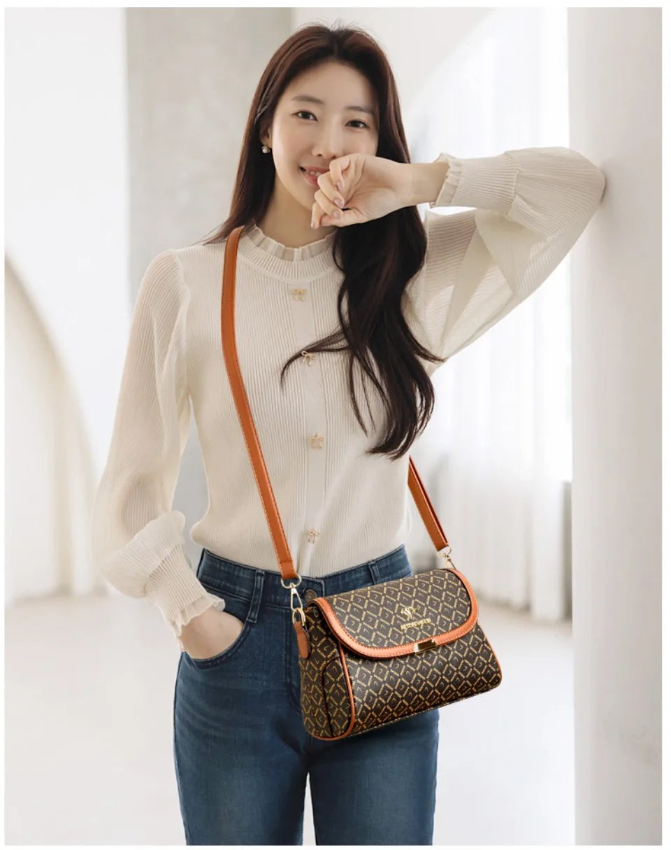 Sac À Main Femme Fleurs Luxe — Bandoulière Épaule, Tote Casual Tendance